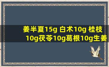 姜半夏15g 白术10g 桂枝10g茯苓10g葛根10g生姜